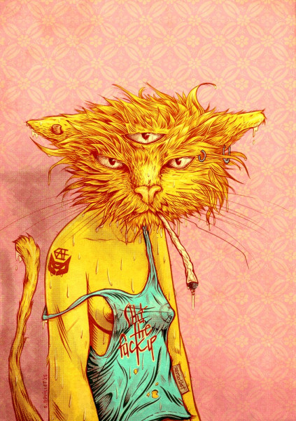 Chatte au troisième œil de la clairvoyance