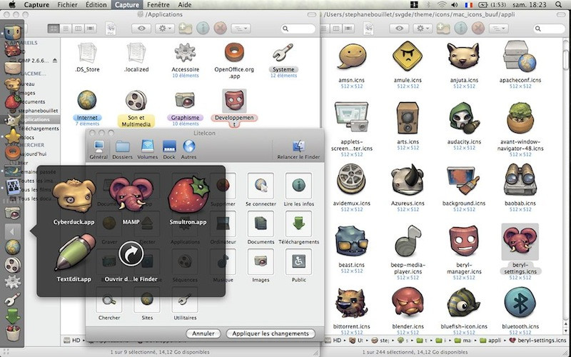 Icones Buuf sur Mac