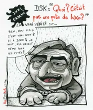 DSK menotté lors de son interrogatoire par la police de New York