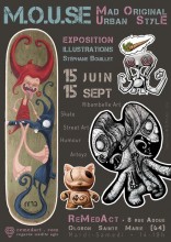 Affiche de l'exposition M.O.U.SE: Mad Original Urban Style au studio de création ReMedAct à Oloron Sainte Marie (64)