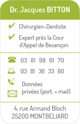Carte de chirurgien dentiste