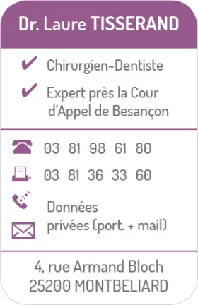 Carte de chirurgien dentiste