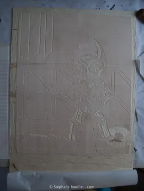 gravure sur bois: plaque finie