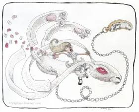 Alice and white rabbit