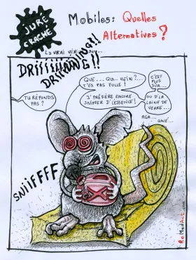 Rat téléphone et sniffe de l'essence sur de la laine de verre