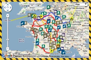 Carte du nucléraire en France