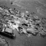 Taxi dans l'eau au Népal