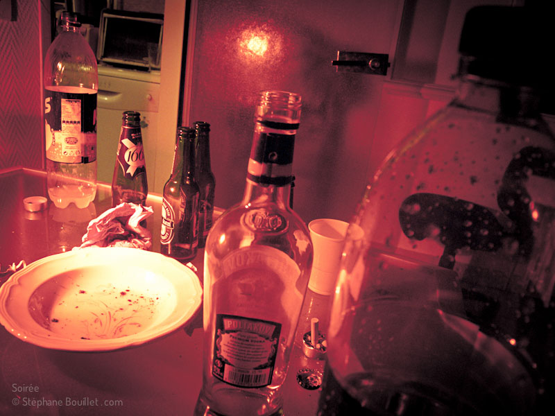 Bouteille et soirée