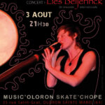 Affiche / Flyer du concert de didgeridoo de Lies Beijerinck au Music Oloron Skate Chope à Oloron Sainte Marie (64)
