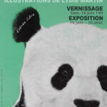 Affiche de l'exposition d'illustrations Ani-Maux de Lydie Martin: illustrations d'animaux en voie de disparition