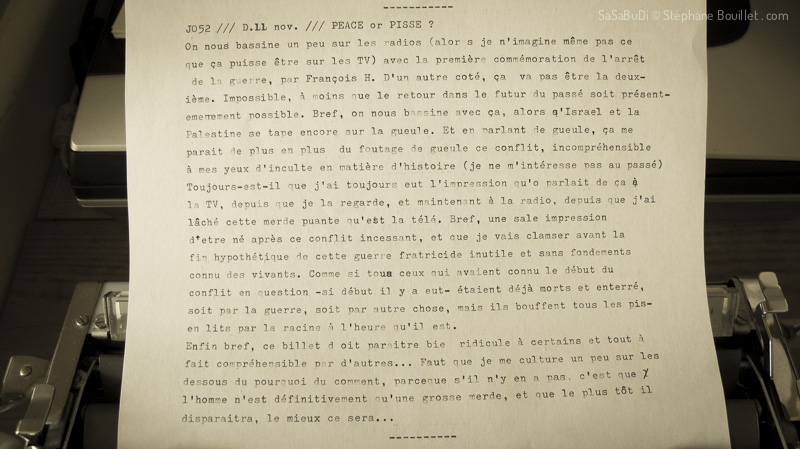 J052 /// Peace or pisse