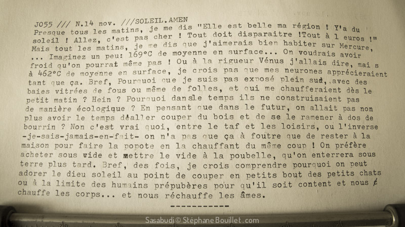 J055 /// Soleil. Amen