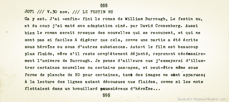 J071 /// Le festin nu