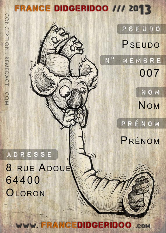 France Didgeridoo: carte de membre