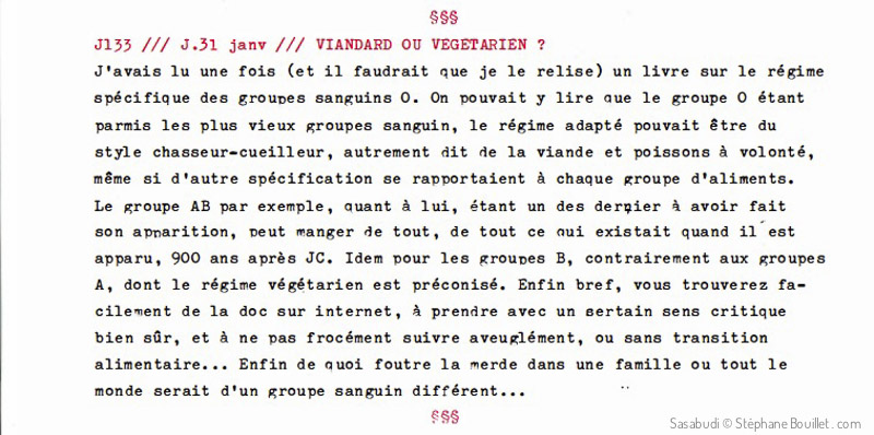 J133 /// VIANDARD OU VEGETARIEN ?