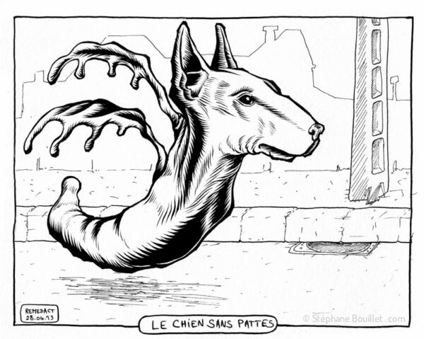 J215 /// Le chien sans pattes