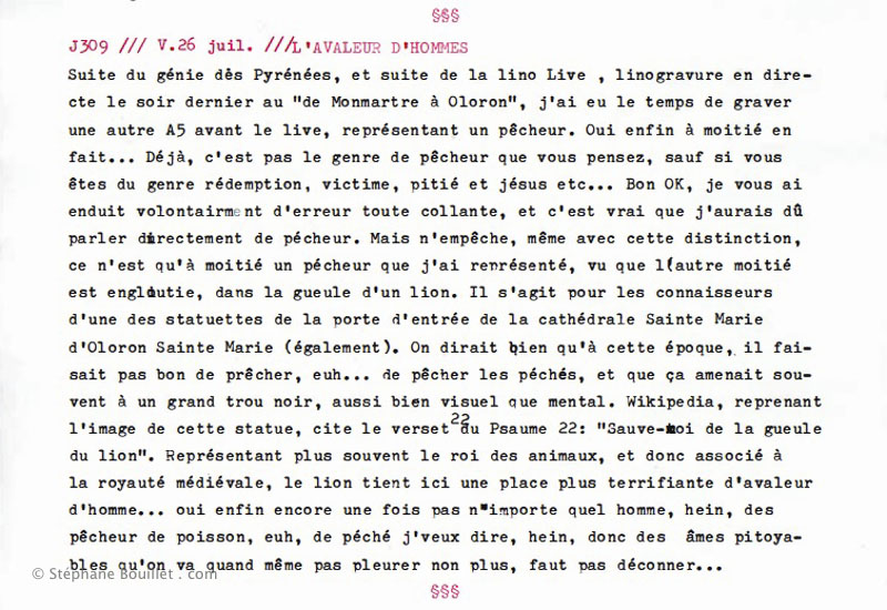 J309 /// L'AVALEUR D'HOMMES