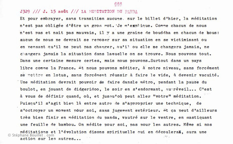 J329 /// LA MÉDITATION DU PANDA