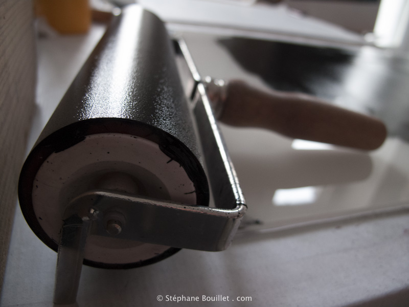 gravure sur bois: rouleau