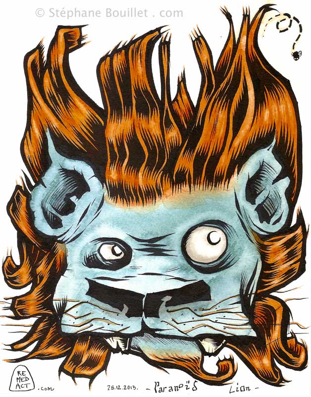 Paranoïd lion