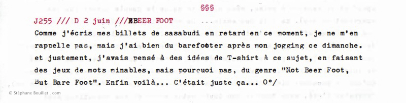 J255 /// BEER FOOT ? BAREFOOT !