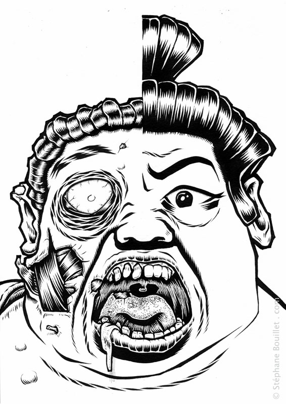 Sumo Akebono en zombie