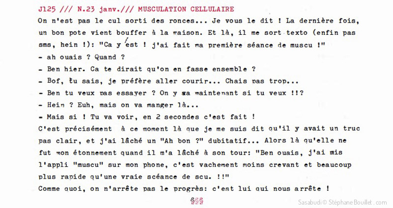 J125 /// MUSCULATION CELLULAIRE