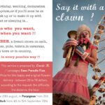 Flyer "Say it with a clown"