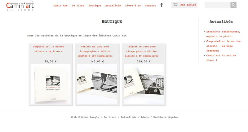 Camin'Art Éditions - webdesign