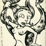 Atomic tentacle and naked woman