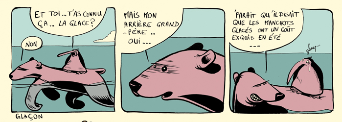 Eau delà / glaçon - BD animale sur le réchauffement climatique et plus globalement l'écologie