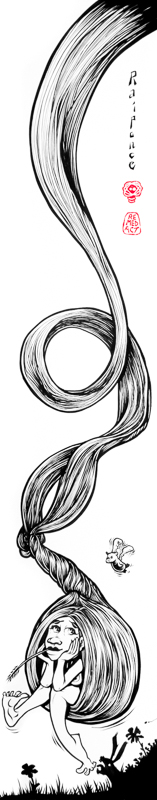 Raiponce and the rabbit