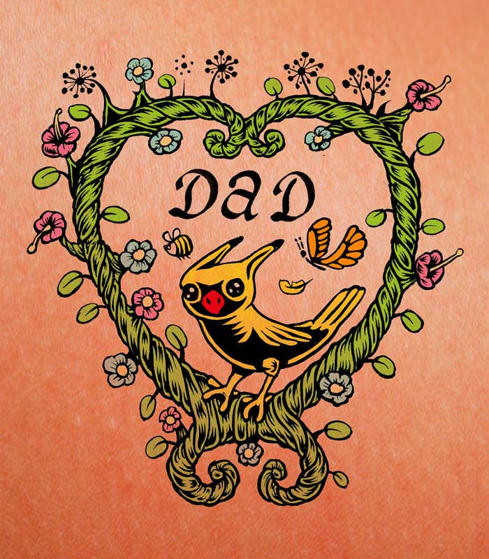 proposition d'image de coeur avec papillon et oiseau