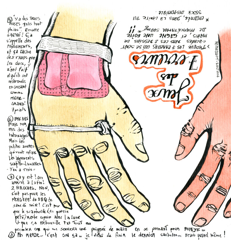 Jeu des 7 erreurs sur deux mains : les réponses