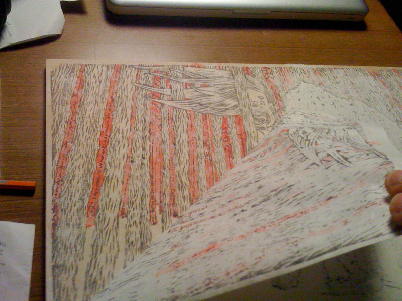 Estampe japonaise : le transfert du dessin