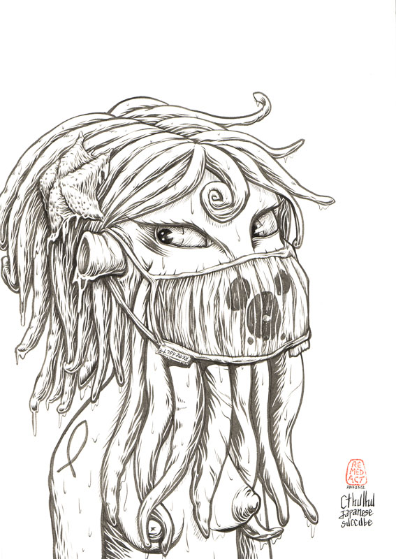 Cthulhu succube with Disney mask