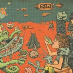 Couverture du Fanzine Beta #7 : apéritif sur Mars, sur fond de guerre nucléaire terrienne