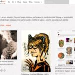 Version traditionnelle de website portfolio artistique blog grille verticale
