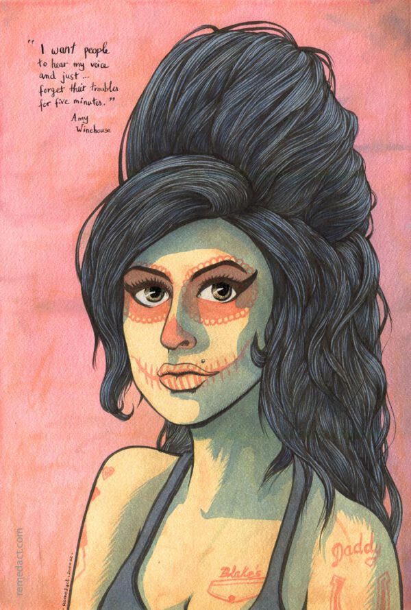 Amy Winehouse : portrait en Catrina