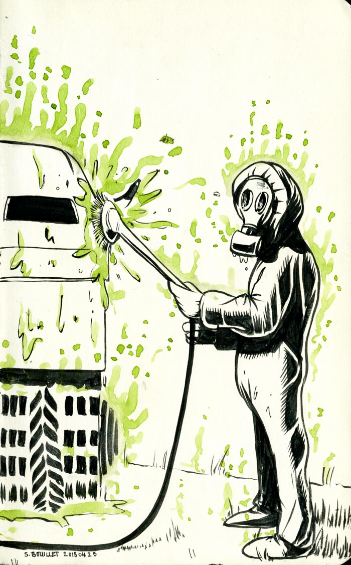 Tchernobyl : nettoyage d&rsquo;un engin militaire