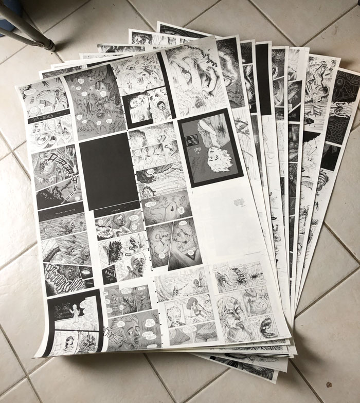 La Jungle maudite – impression des feuilles