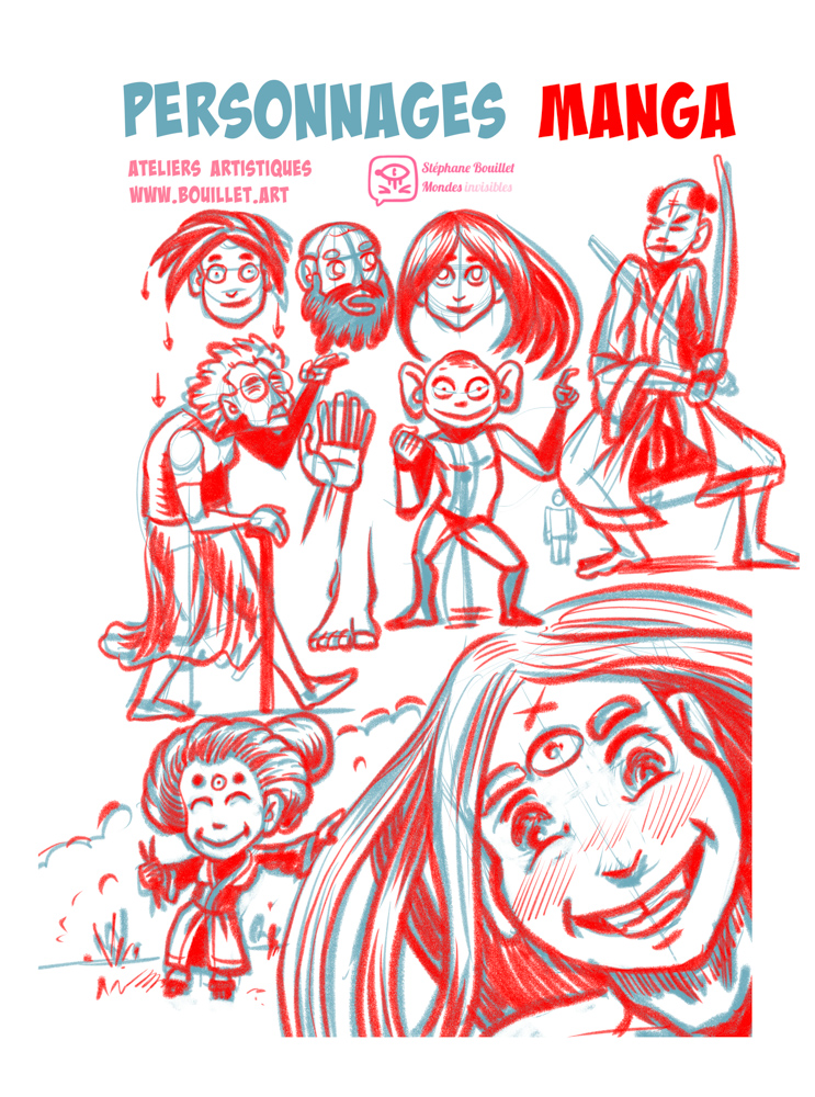 Atelier Manga : personnages