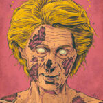 Portrait d'Ursula Von Der Leyen en zombie nazie illustration