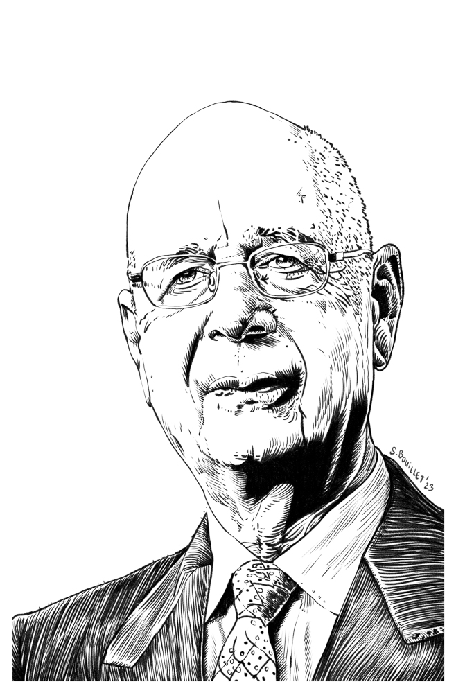 Klaus Schwab (portrait NB)