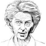Ursula Von Der Leyen portrait noir et blanc