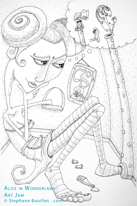 Alice et le lapin blanc