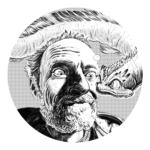 Auto-portrait de l'artiste mangaka Stéphane Bouillet
