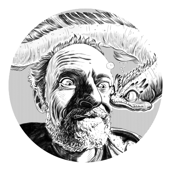 Auto-portrait de l'artiste mangaka Stéphane Bouillet